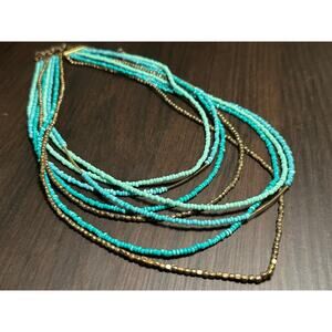 Boho Micro Bead Multi Strand Necklace